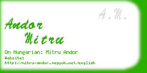 andor mitru business card